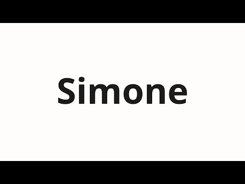 How to pronounce Simone