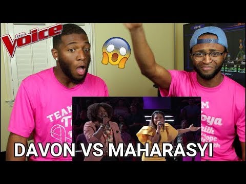 The Voice 2017 Battle - Davon Fleming vs. Maharasyi: "I'm Your Baby Tonight" (REACTION)