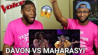 The Voice 2017 Battle - Davon Fleming vs. Maharasyi: "I'm Your Baby Tonight" (REACTION)