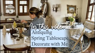Antique Shopping + Decorating with my Thrifted Vintage Decor & A Charming Spring Tablescape Styling!