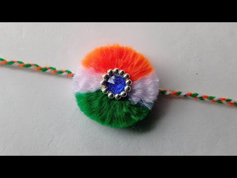 DIY || Indian Tricolour Rakhi || Independence Day Special Handmade Rakhi || tiranga Rakhi 🇮🇳