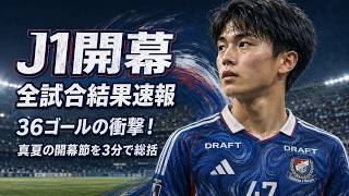 【J1開幕・全試合結果速報】36ゴールの衝撃！真夏の開幕節を総括!