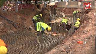 Bobo : le ministre de la Construction en tournée sur les chantiers de drainage des eaux pluviales