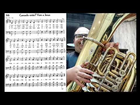 🎼 Hino 66 CCB - Cansado estás? Vem a Jesus 🎶 Tuba e Teclado