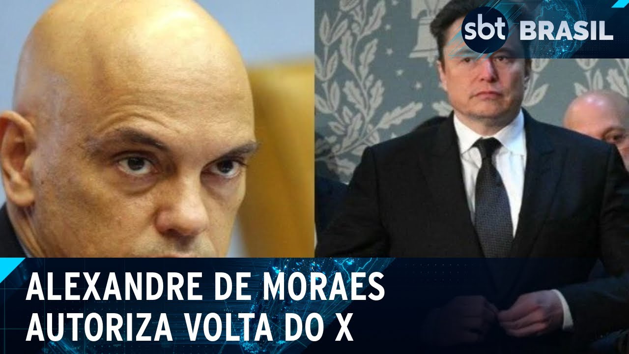 Moraes autoriza desbloqueio do X após 39 dias fora do ar no Brasil | SBT Brasil (08/10/24)
