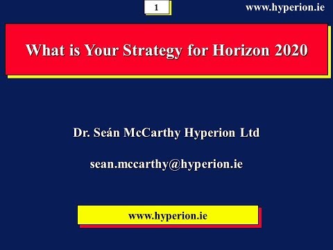 What is Your Strategy for Horizon 2020?