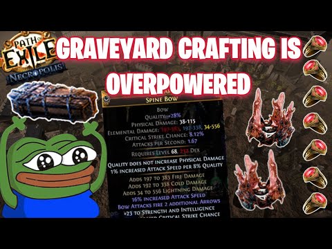 CRAFTING AN INSANE +2 ARROW ELEMENTAL BOW - DOUBLE FRACTURED SHAPER BLIZZARD CROWNS AND 19 RINGS.
