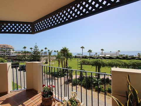 FRONT LINE BEACH corner apartment for sale in La Noria in Sabinillas
