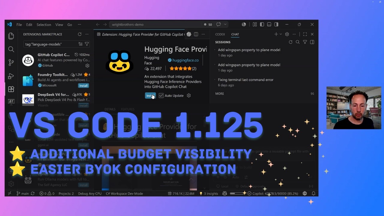 Visual Studio Code and GitHub Copilot - What's new in 1.125 - Tech Hub