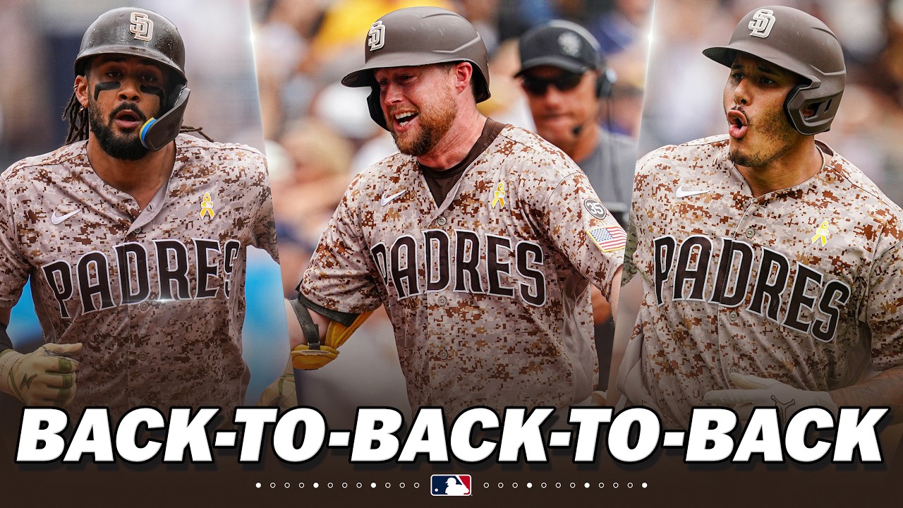 Padres go BACK-TO-BACK-TO-BACK to open the game against Gerrit Cole (Tatis, Cronenworth, Machado!)