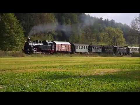 Jubiläumsdampf mit 97 501 auf der Schwäbischen Albbahn am 30.09.2018