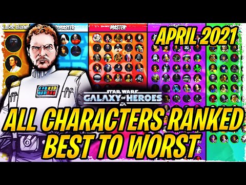 ALL CHARACTERS RANKED BEST TO WORST - APRIL 2021 | Star Wars: Galaxy of Heroes