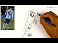 How to Draw Messi easy pencil sketches, Messi from FIFA World Cup Qatar 2022
