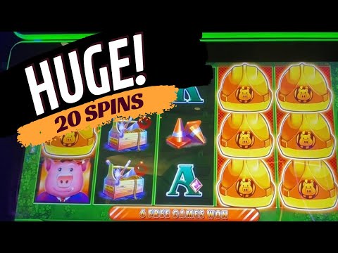 EPIC Huff N Puff Slot Machine 20 Spin Challenge: 100x WIN on ONE Mansion Flip on a 75¢ Bet 😱