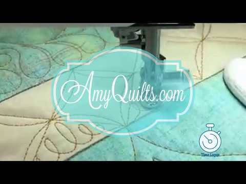 Free Motion Quilting: Loopy L's (Timelapse)