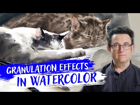 Granulation effects in watercolor🎨 Everything you NEED TO KNOW