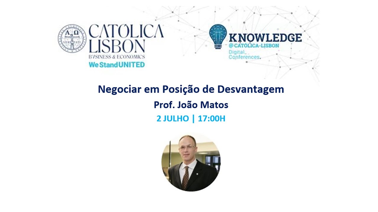 Negociar em Posição de Desvantagem | Prof.  João Matos