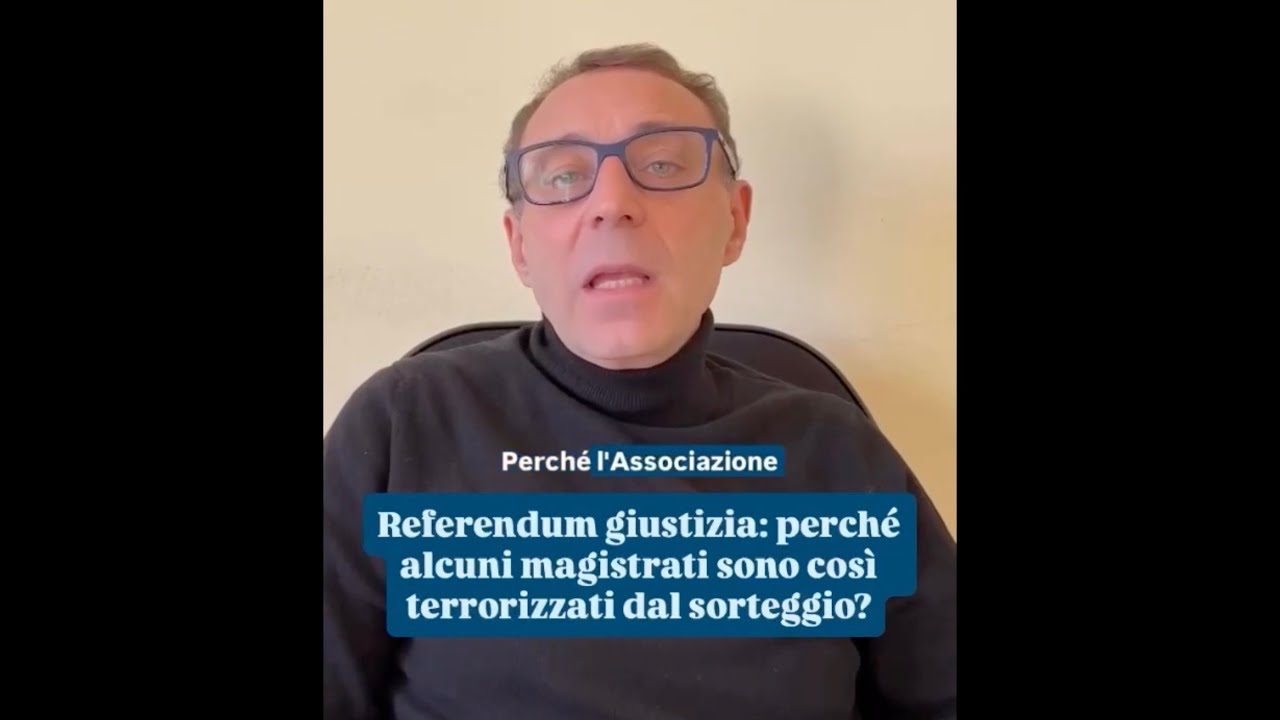 ESPOSITO: "SAPETE PERCHÈ L'ANM HA PAURA DEL SORTEGGIO PER IL CSM?"