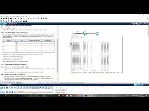 5.1.9 Packet Tracer - Investigate STP Loop Prevention