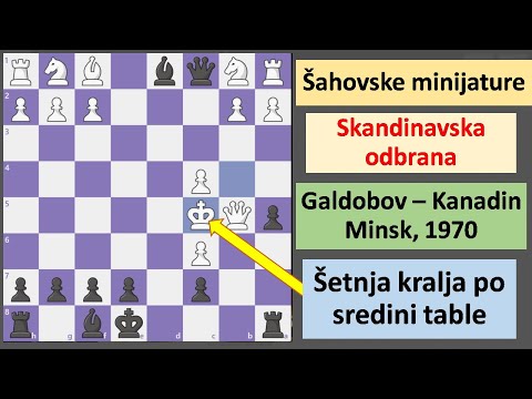 Skandinavska odbrana - Galdobov vs Kanadin, Minsk 1970 - Najlepše šahovske minijature