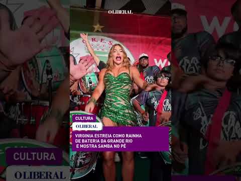 Virginia estreia como rainha de bateria da Grande Rio e mostra samba no pé