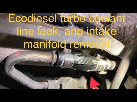 Ecodiesel turbo coolant line leak, and intake manifold removal overview