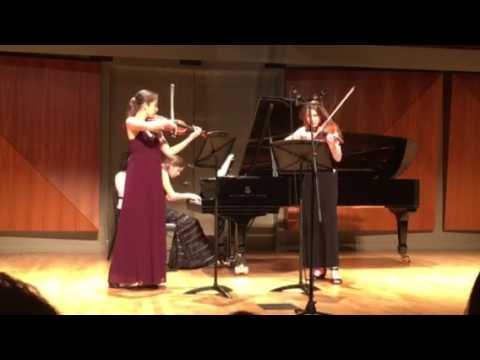 Jordan Docter, Emma Ware and Juliana Crotta-Cox plays Suite for Two Violins and Piano in G minor, O