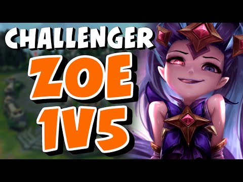 How I 1v5 with ZOE in CHALLENGER | INSANE ZOE PLAYS | 10.4 - League of Legends