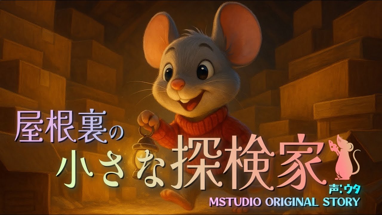 【6歳が朗読】第７話「屋根裏の小さな探検家」⭐︎エムスタジオ オリジナルストーリー #ネズミ #探検 #冒険
