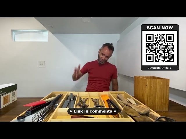 Best Expandable Bamboo Kitchen Drawer Organizer - alternate angle