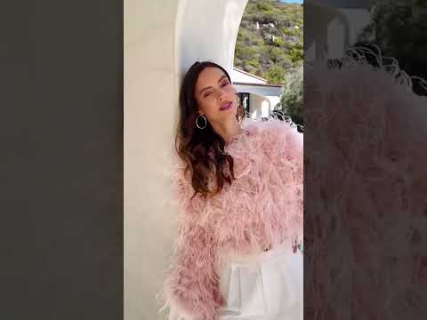 The Entitled Feather Jacket in Baby Pink by Lisa Maree