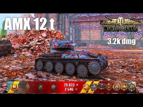 AMX 12 t, 3.2K Damage, 11 Kills, Pilsen - World of Tanks