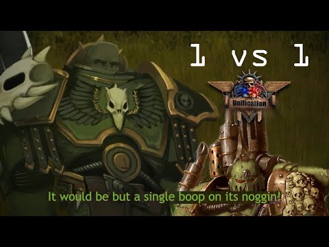 Dawn of War Unification 1 v 1 Salamanders (Necrotechnica) vs The Death Guard (Vrax)