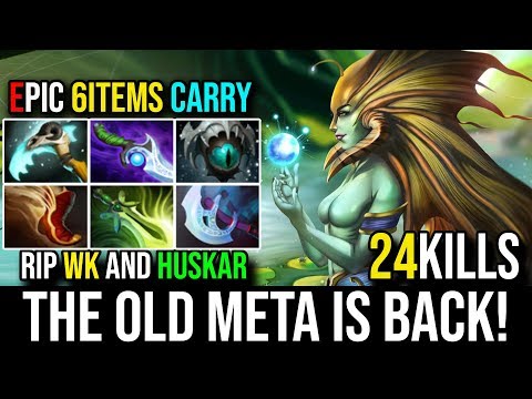 BACK TO THE OLD META [Naga Siren] Epic 6Slots Carry Deleted Huskar And Wraith King By Moo | DotA 2
