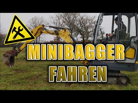 ⚠️ Mini Bagger fahren! | Anleitung für Anfänger ⚠️