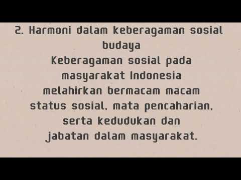 BAB 2 : Harmoni keberagaman masyarakat Indonesia