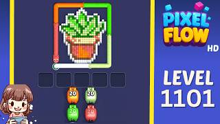 Pixel Flow Level 1101 Solution Walkthrough