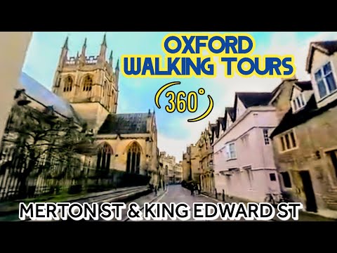 Merton St, Oriel Sq, King Edward St, Oxford City 360 Walking Historic Old Town Oxford United Kingdom