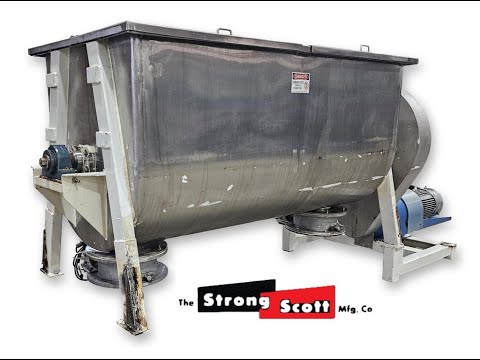 Used 87 Cubic Foot Strong Scott Stainless Steel Double Ribbon Blender 25HP drive