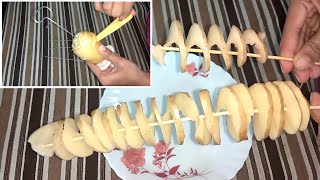 Potato Spiral Cutter Review | How to use potato spiral cutter | From Amazon | Unboxing