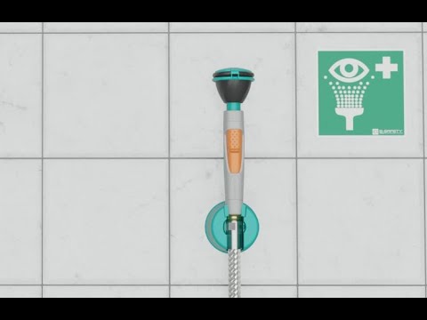 Professionelle Augendusche - Handbedient Mit 2 Brauseköpfen 45°