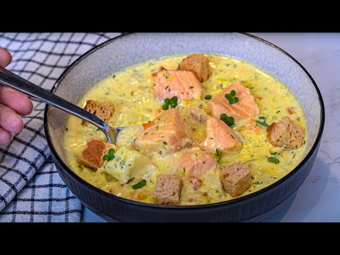 Finnische Lachssuppe Lohikeitto