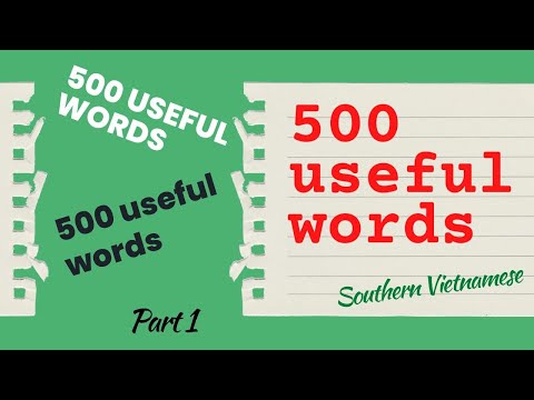 500 useful Vietnamese words - Part 1