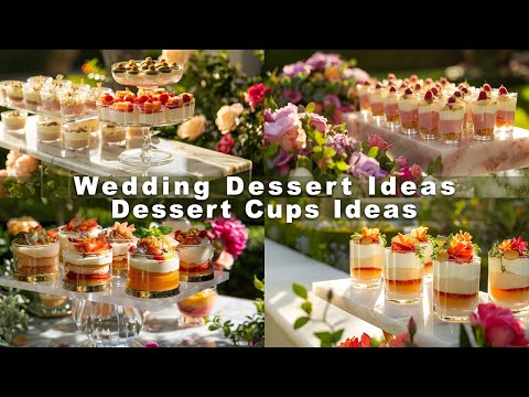 Dessert Cups | wedding dessert cups | DESSERT TABLE IDEAS | Elegant Eats | wedding dessert table