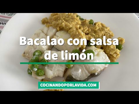 Bacalao al horno con salsa de limón fácil y casero - Cocinandoporlavida
