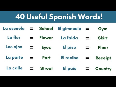 Learn 40 Spanish Words for Everyday Life in Just 27 Minutes!😊🇪🇸
