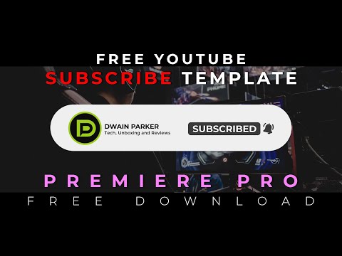 Free YouTube Subscribe Button Animation Template for Adobe Premiere Pro.