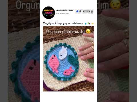 Örgüyle kitap yapan ablamız 🧶📚✨