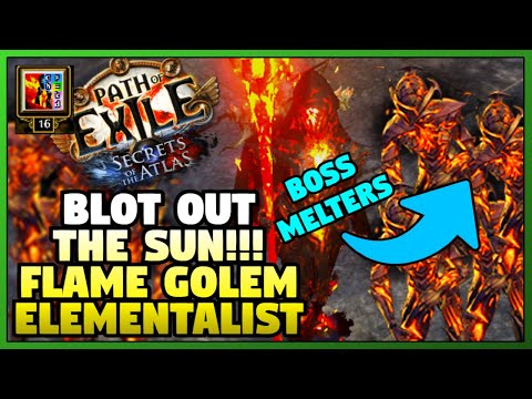 BOSS MELTING GOLEMS / Flame Golem Elementalist Build Guide [PoE Mercenaries]