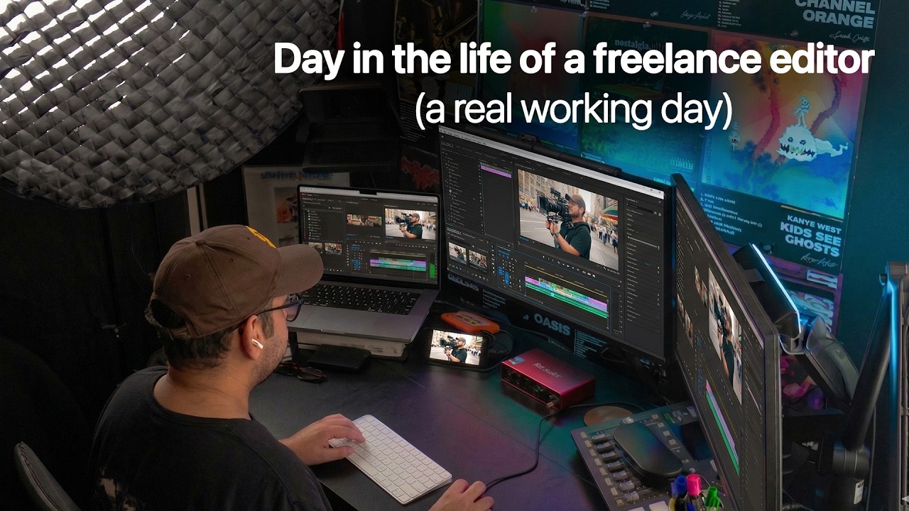 Day in the life of a Freelance Video Editor (realistic)